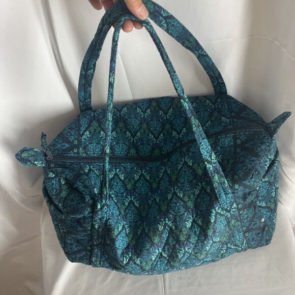 Unbranded Xtra Large Original Duffle Bag Luggage Quilted PatternBlue 20x13x11 - Picture 6 of 6